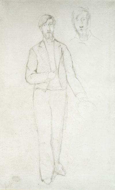 Portrait of George Moore, 19th century by Edgar Degas